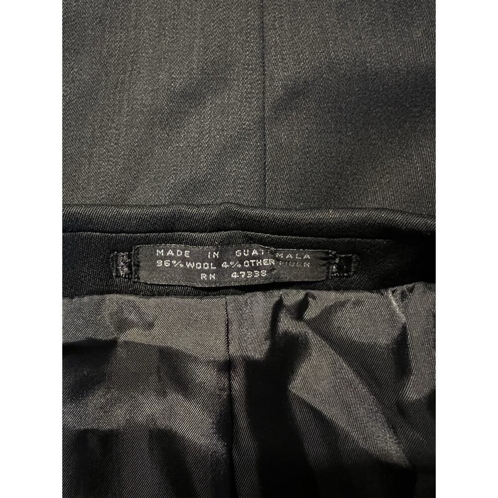 Jones New York Mens 46R Solid Black Blazer Sport Suit Jacket 3/2 Roll - Picture 15 of 15